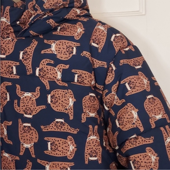 Compania Fantastica Sumo Cat Print Puffer Coat size Large - Picture 5 of 16